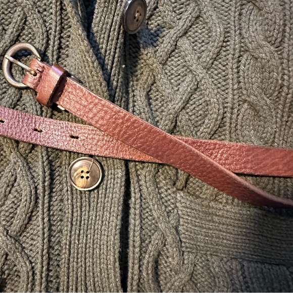 Massimo Dutti knitted button front cardigan. Belted with pockets. Size S - Picture 4 of 6